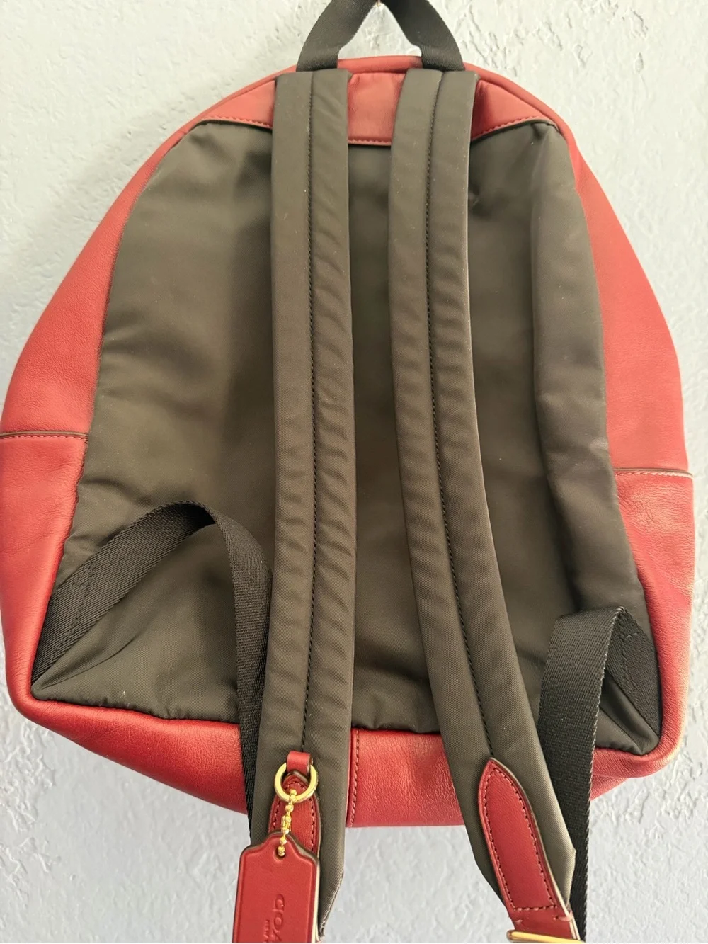 NWOT! COACH Signature Canvas & Red Leather Graffiti & Patches West Backpack!